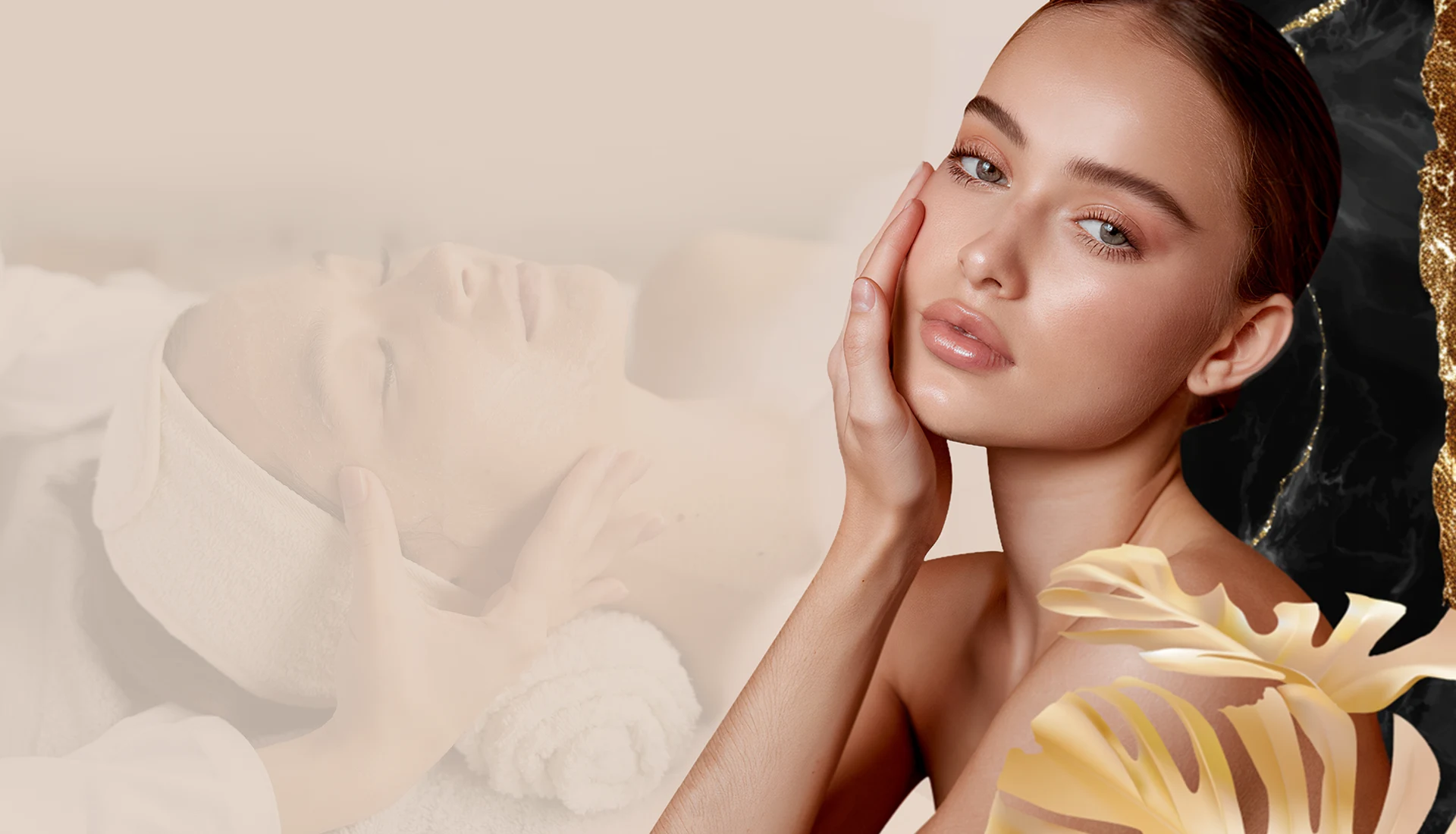 Model with glowing skin